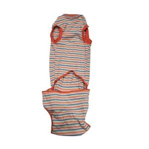 Multi Colored Striped Dog Recovery Onesie XXL